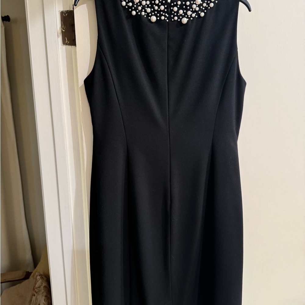 Calvin Klein Black with pearl’s around neckline size 12. Just above knee. - Picture 2 of 6